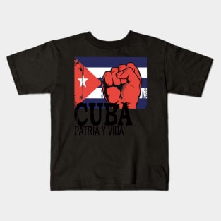 Cuba Flag Cuba Power Cuban Pride Vintage Kids T-Shirt